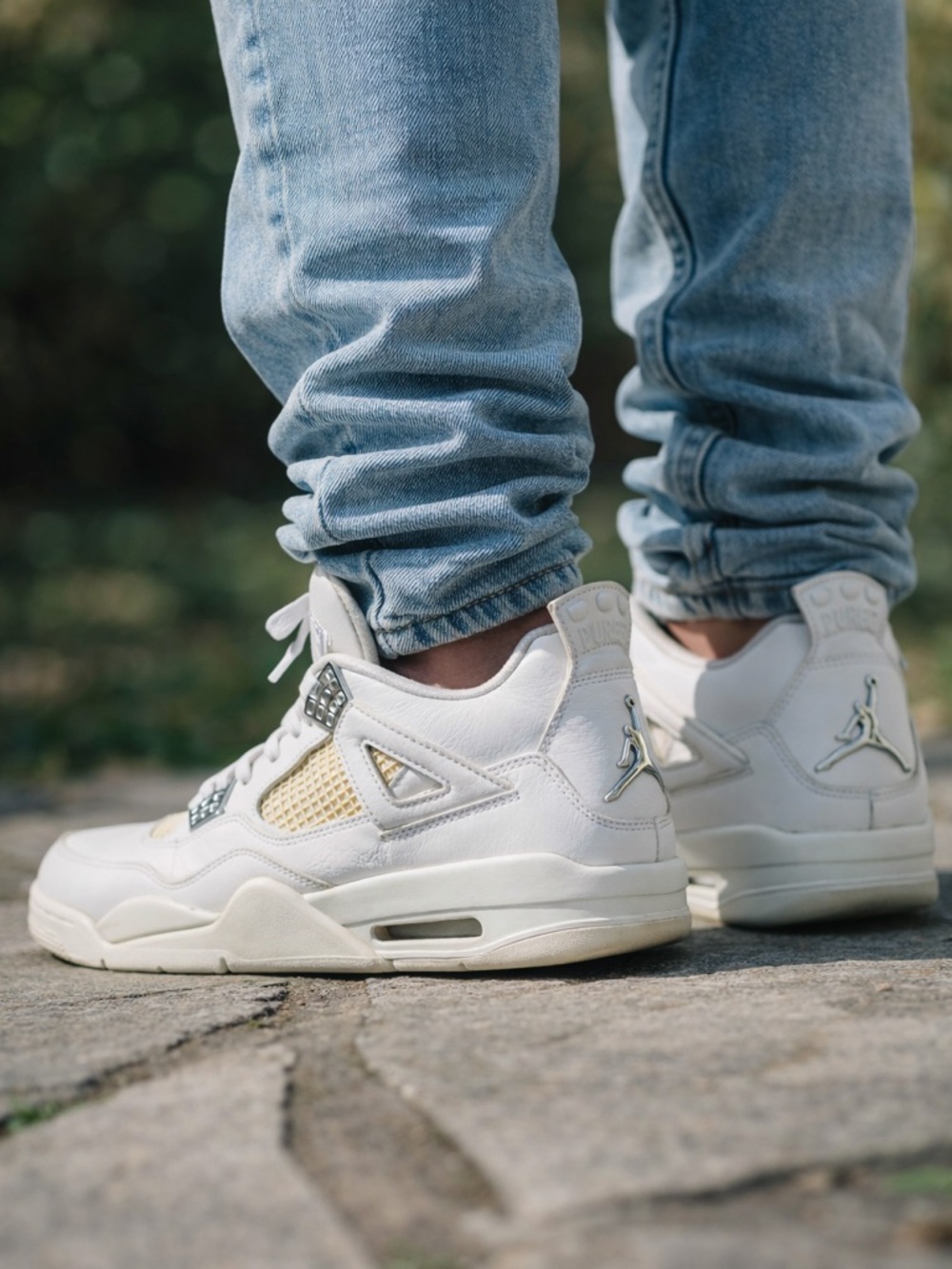 Nike Air Jordan 4 Pure Money White Silver Men’s 12.5 308497-100
